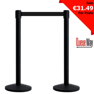 Queueway® Poste separador con cinta - Paquete Doble