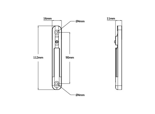 Tensabarrier Wall Receiver Clip for Retractable Barrier