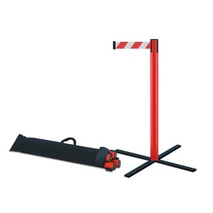 Tensabarrier® SA4 Kit Stowaway composto da 4 colonnine con base pieghevole