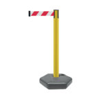 Tensabarrier® Retractable Outdoor Barrier Yellow Red Chevron
