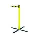Tensabarrier® Retractable Barrier System with Fold Up Base. Supplied flat pack, no tools are required for assembly, SA1-21-D3-STE, Tensator, Lawrence, Queueway.