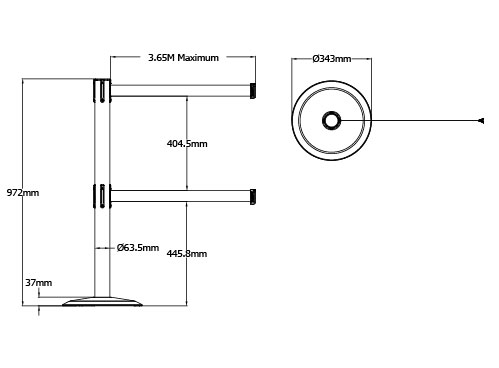 Tensabarrier Popular Post With Retractable Belt