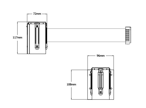Tensabarrier® Heavy Duty Retractable Wall Mounted Barrier