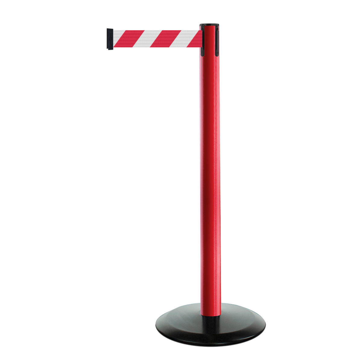 Tensabarrier® Safety Barrier with Retractable Belt Red White Chevron