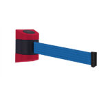 Tensabarrier Midi Wall Unit in Red with Blue Webbing